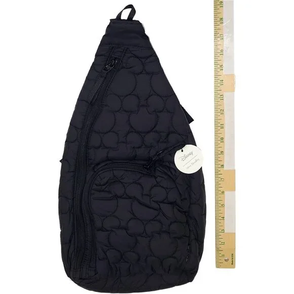 Vera Bradley Mickey Mouse Sling Backpack Quilted Black Disney Minnie Springs 3 - Picture 3 of 7